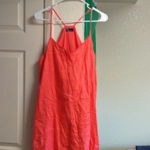 Coral Spaghetti Strap Dress